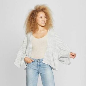 Universal Threads Striped Kimono Duster Cover OS